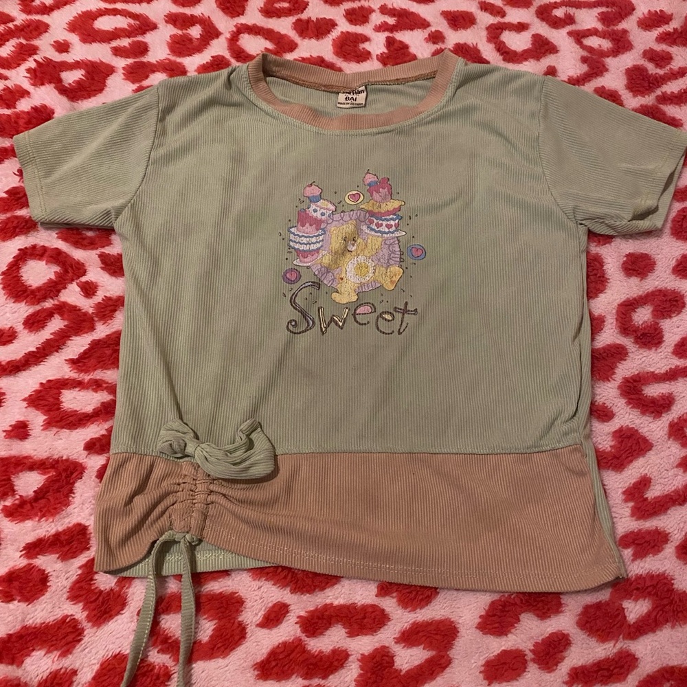 Carebare Green and Tan Top
